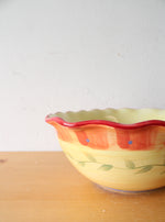 Pfaltzgraff Napoli Hand Painted Scalloped Edge Oval Serving Bowl