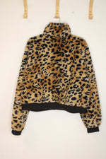 No Boundaries Leopard Print Faux Fur Jacket | 2XL
