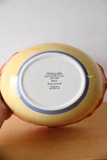 Pfaltzgraff Napoli Hand Painted Scalloped Edge Oval Serving Bowl