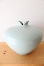 Haeger Pottery Embossed Green Floral Vase