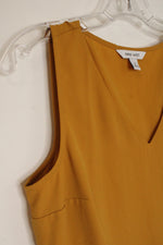 Nine West Mustard Yellow V-neck Dress Tank | S