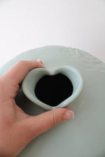 Haeger Pottery Embossed Green Floral Vase