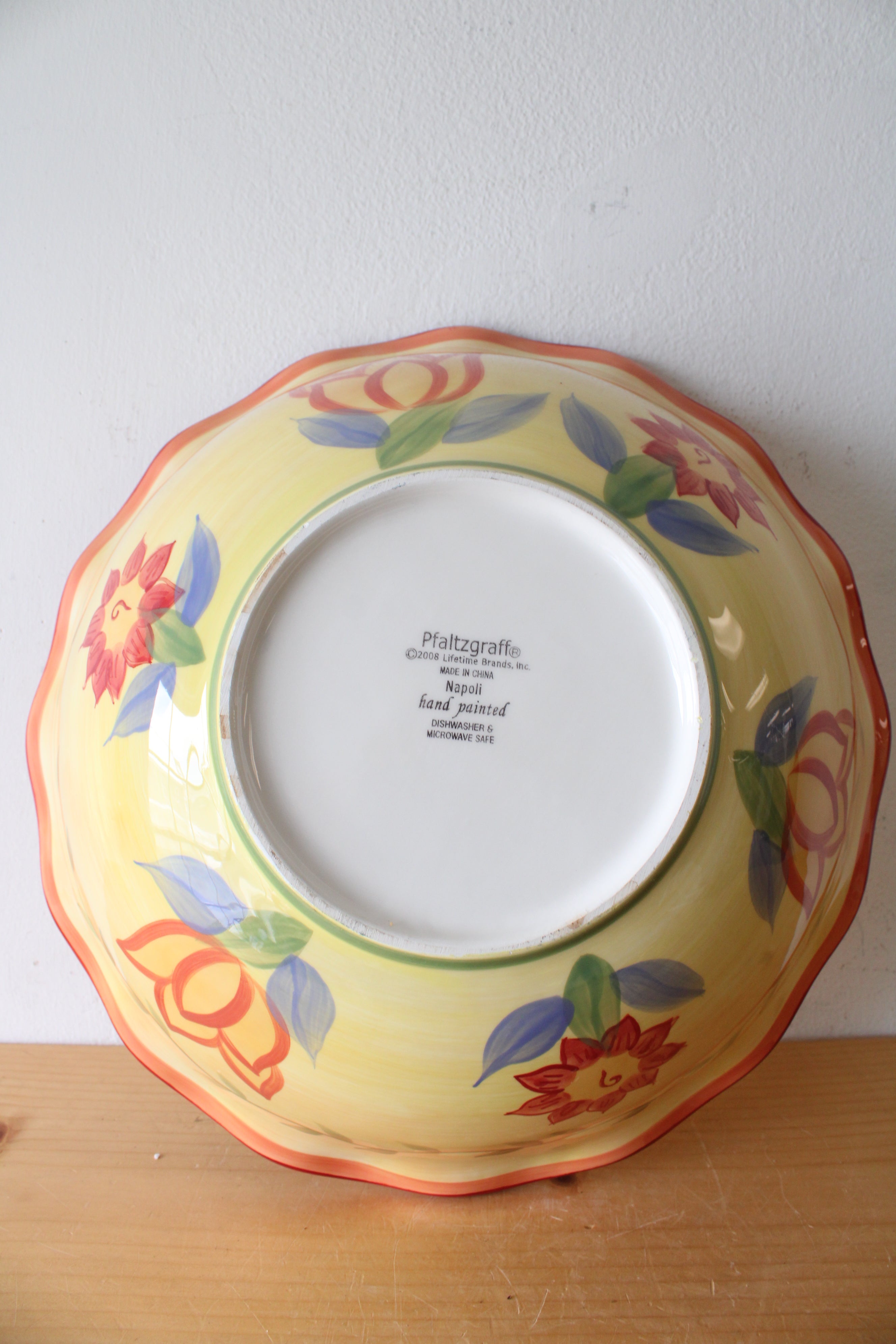 Pfaltzgraff Napoli Hand Painted Large Serving Bowl