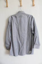 NEW Joseph Abboud Classic Fit Gray Cotton Button Down Shirt | 17.5 32/33