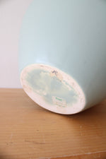Haeger Pottery Embossed Green Floral Vase