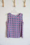 Talbots Pink and Blue Tank Top | S