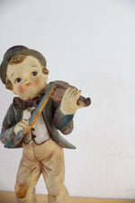Vintage Thames Hand Painted "Boy With Fiddler" Ceramic Figurine