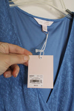 NEW Lauren Conrad Powder Blue Floral Long-sleeve Dress | L