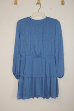 NEW Lauren Conrad Powder Blue Floral Long-sleeve Dress | L