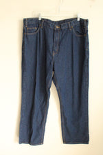 Full Blue Dark Wash Relaxed Fit Jeans | 42x30