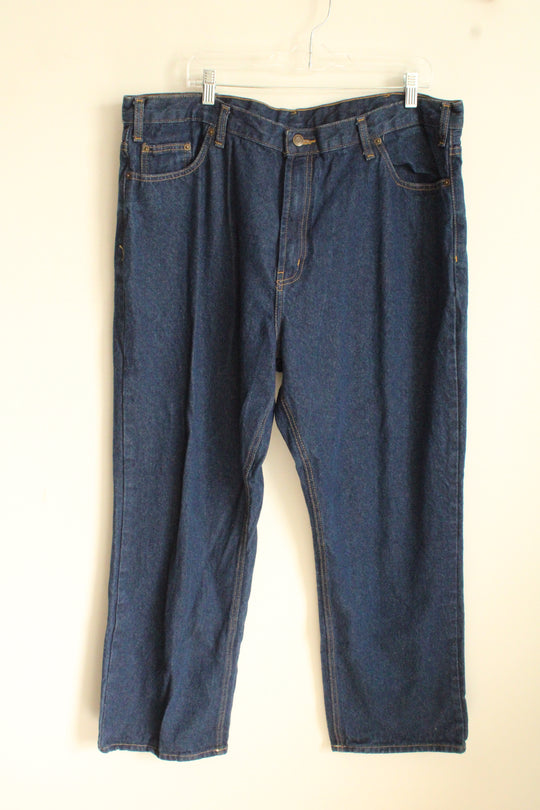 Full Blue Dark Wash Relaxed Fit Jeans | 42x30