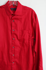 Geoffrey Beene Classic Fit Red Button Down Shirt | 15 1/2 34/35