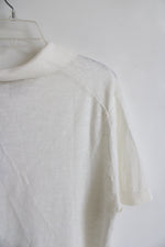 NEW Theory White Pacific Linen Brenan Polo Shirt | L