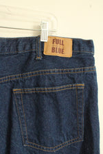 Full Blue Dark Wash Relaxed Fit Jeans | 42x30