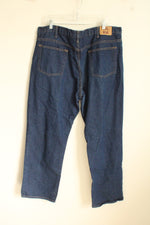 Full Blue Dark Wash Relaxed Fit Jeans | 42x30