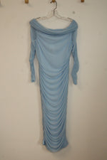 NEW Pretty Garden Baby Blue Bodycon Maxi Dress | L