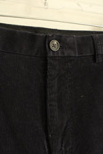 Navy Blue Corduroy Relaxed Fit Cotton Pants | 38x29