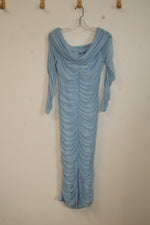NEW Pretty Garden Baby Blue Bodycon Maxi Dress | L