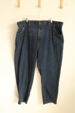 Continuous Comfort Waistband Dark Wash Straight Leg Jeans | 48x30
