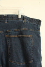 Continuous Comfort Waistband Dark Wash Straight Leg Jeans | 48x30