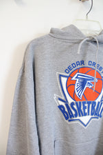 Jerzees Gray Cedar Crest Basketball Hoodie | M