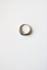 Vintage Engraved Leaf Sterling Silver Ring | Size 7.5