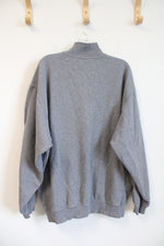 Nike Gray Cedar Crest Basketball 1/4 Zip Sweatshirt | L