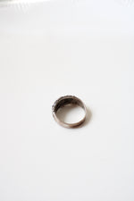 Vintage Engraved Leaf Sterling Silver Ring | Size 7.5