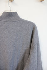 Nike Gray Cedar Crest Basketball 1/4 Zip Sweatshirt | L