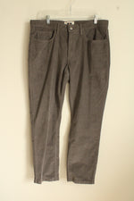 Joseph Abboud Gray Corduroy Straight Leg Pants | 30x30