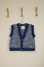 Stella Pardo Paris Blue Knit Alpaca Vest | XS