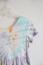 Lands' End Pastel Tie-Dyed Cotton Dress | Youth XL (14/16)