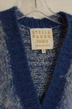 Stella Pardo Paris Blue Knit Alpaca Vest | XS