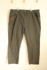 Wrangler Army Green Workwear Carpenter Relaxed Fit Pants | 48x34