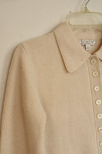J.Crew Cream Milano Lamb Wool Cinched-waist Cardigan | XS