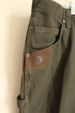 Wrangler Army Green Workwear Carpenter Relaxed Fit Pants | 48x34