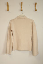J.Crew Cream Milano Lamb Wool Cinched-waist Cardigan | XS
