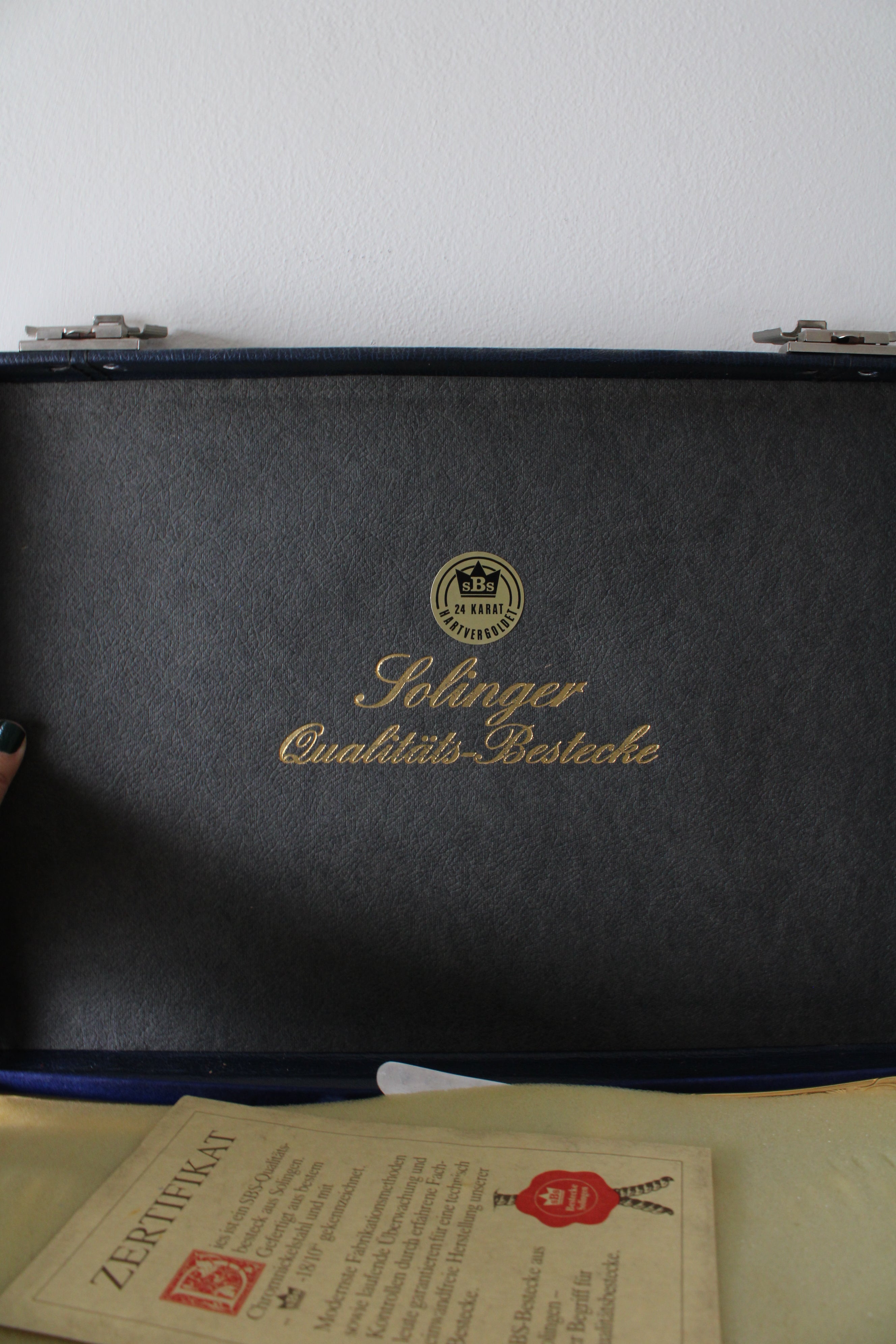 Vintage SBS Solingen Qualitats-Bestecke 24K Gold Silverware Set | 69-Piece Set