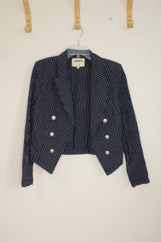 L'agence Blue pinstripe Blazer | XS
