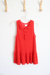 Cooperative Sleeveless Red Lace Knit Top | S