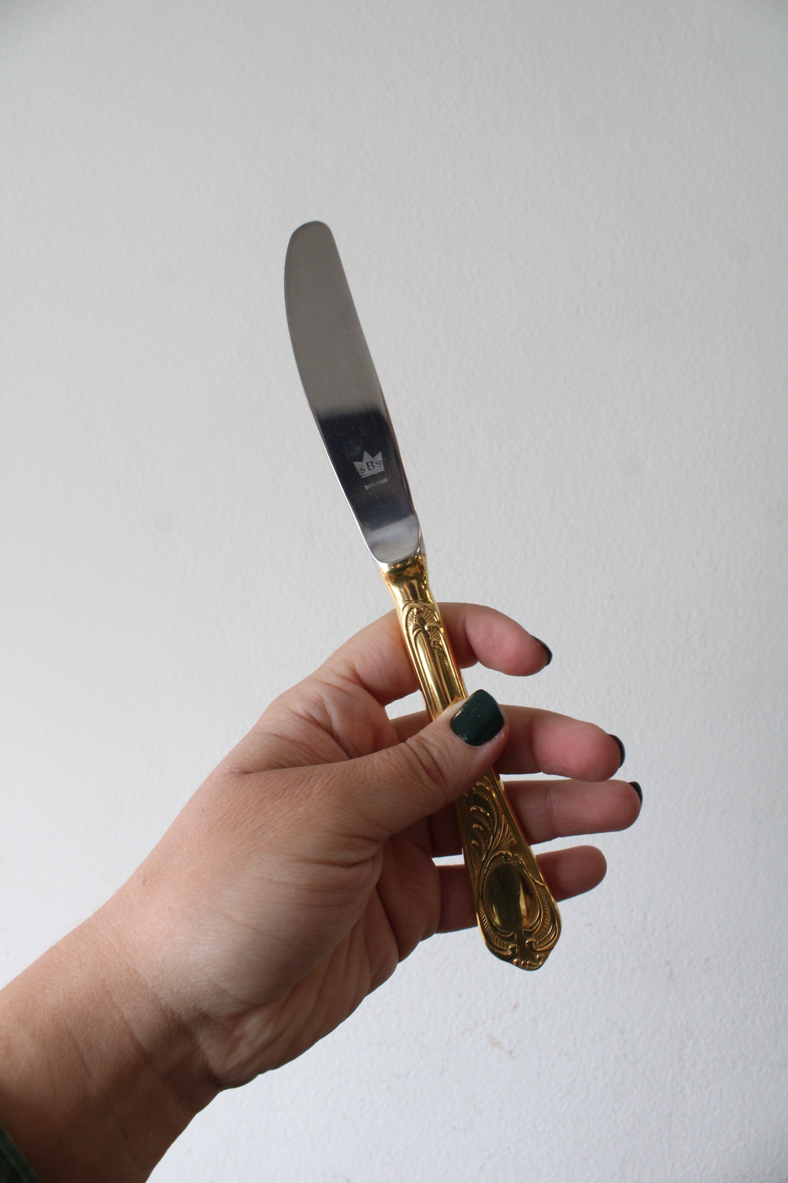 Vintage SBS Solingen Qualitats-Bestecke 24K Gold Silverware Set | 69-Piece Set