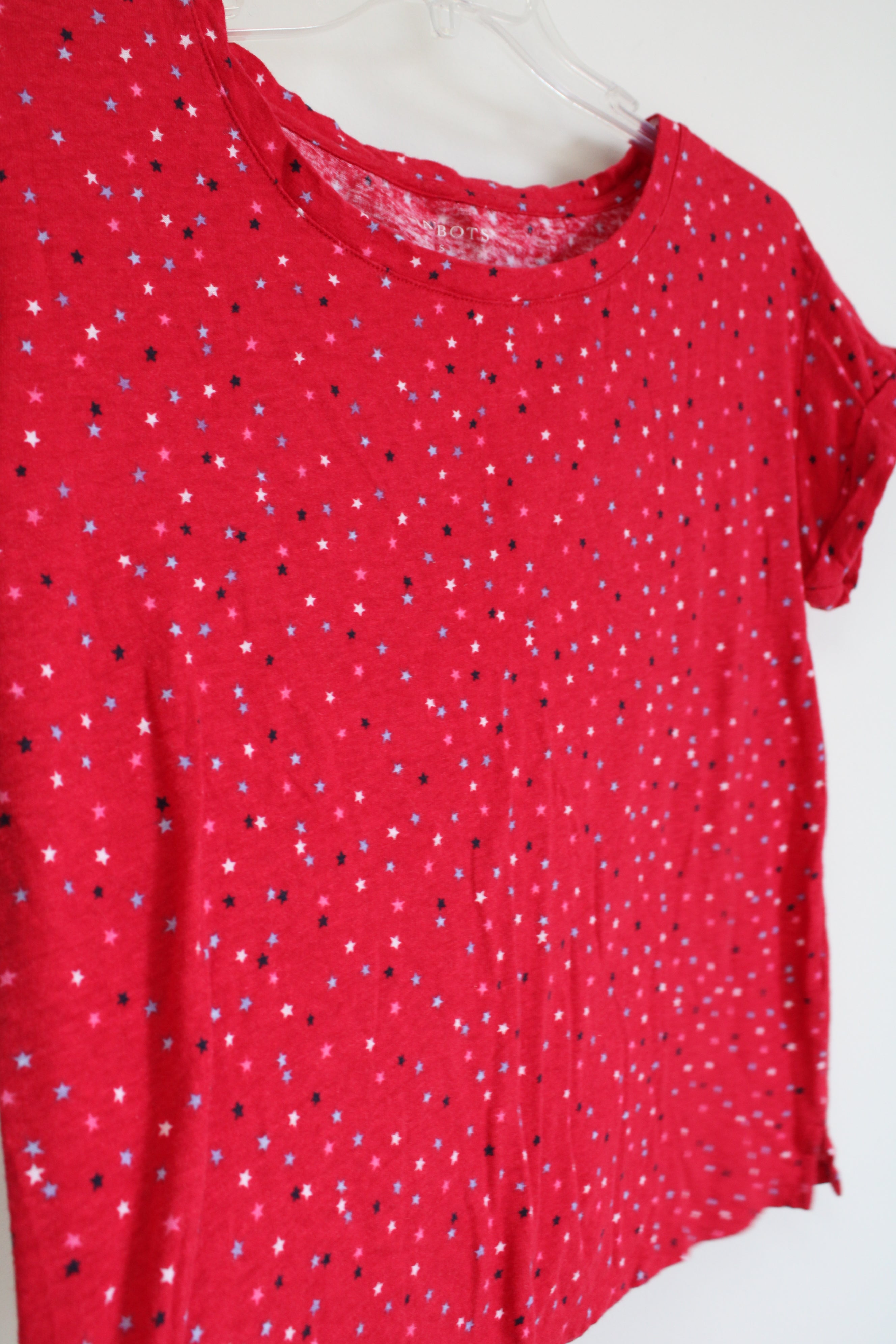 Talbots Red Linen Star Spangled Tee | S