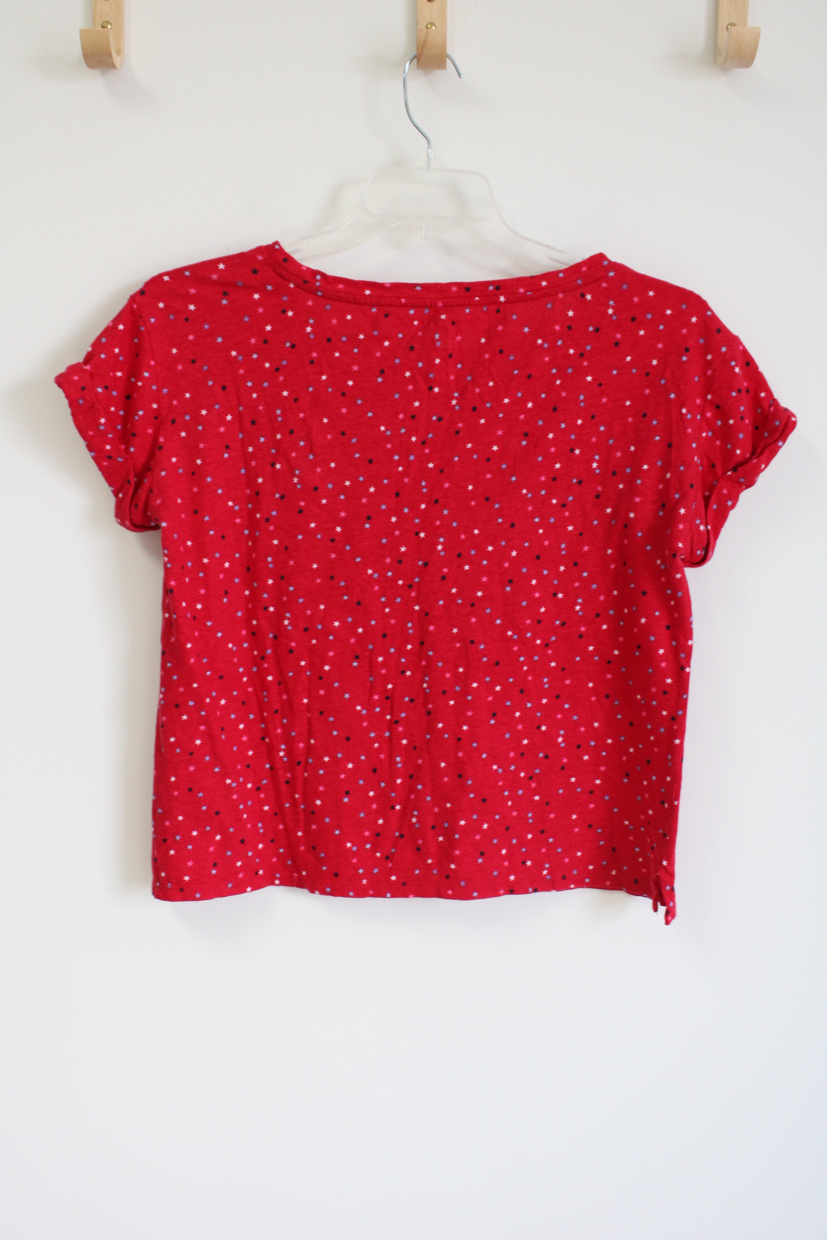 Talbots Red Linen Star Spangled Tee | S