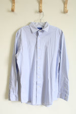 APT.9 Blue Print Slim Fit Button Down Shirt | L
