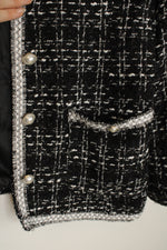 Simply Couture Black Tweed Boucle Light Jacket | 12/14