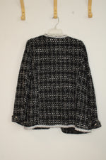 Simply Couture Black Tweed Boucle Light Jacket | 12/14