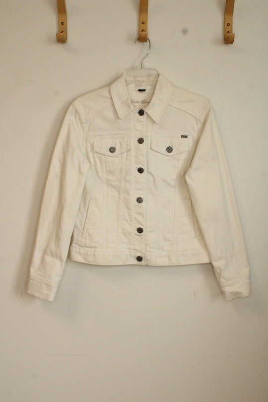 Eddie Bauer White Jean Jacket | S