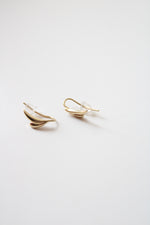 14K Gold Wave Ear Climber Earrings