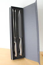 NEW Stainless Steel Meat Carving Knife & Fork Set