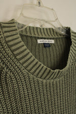 American Eagle Sage Green Oversize Knit Sweater | XS